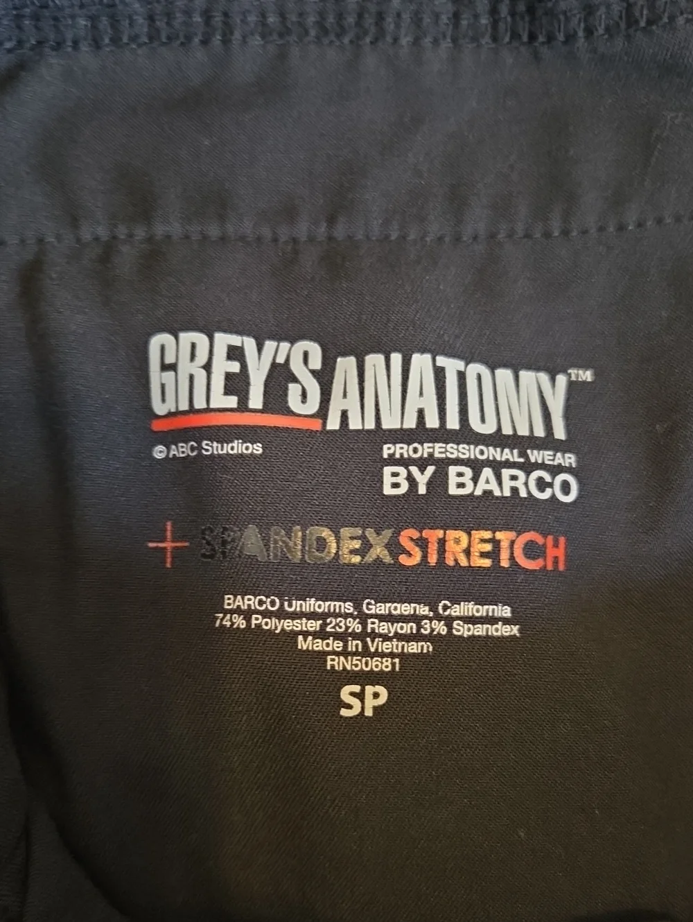 Greys Anatomy Small Petite Eden Scrub Pants In Black